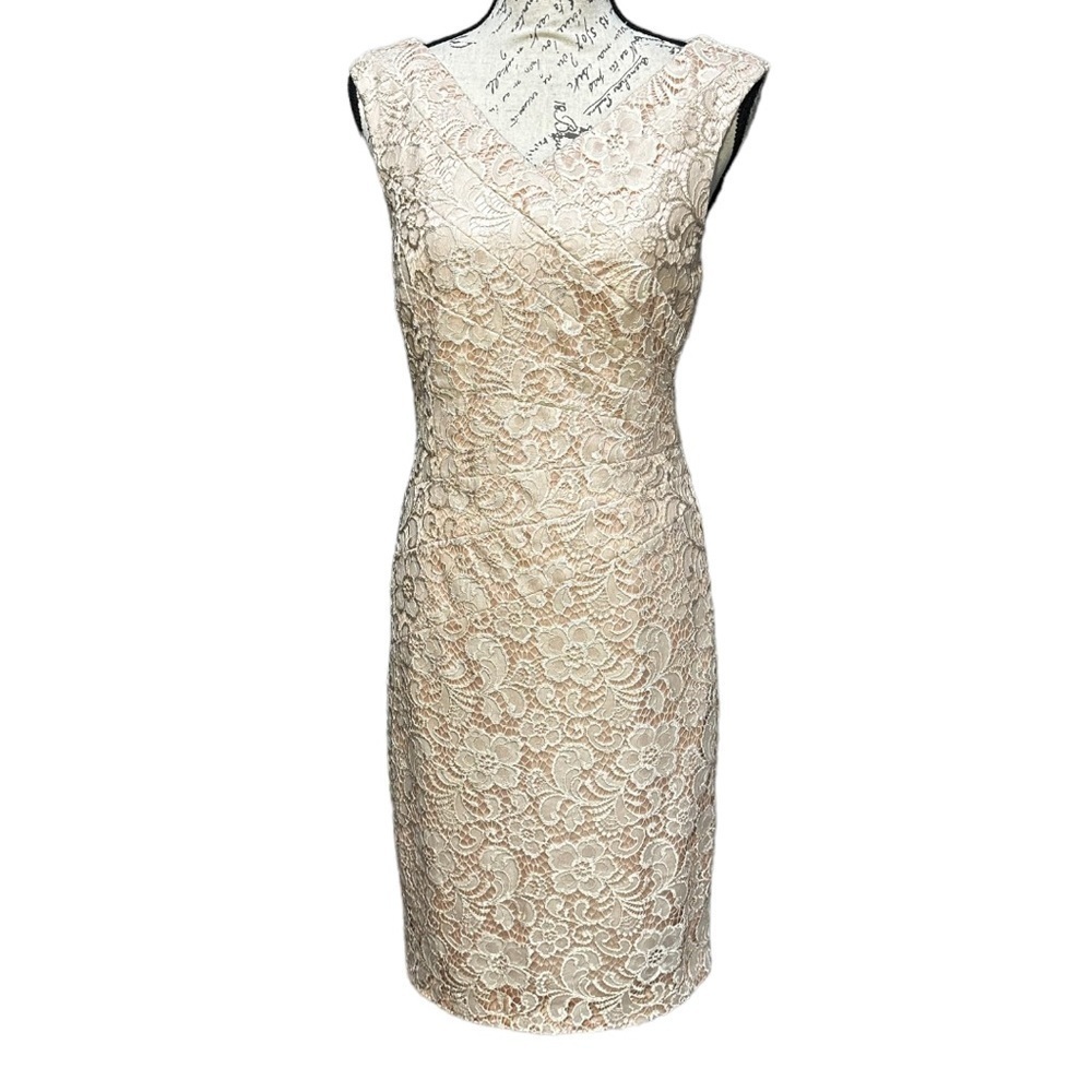 JAX Lace Dress In Blush Size 8